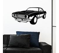 Hanah Home Accesorio de pared de metal decorativo negro elegante, 60 x 30 cm, 100% metal, 1,5 mm de grosor, peso ligero (0,686 kg), perfecto para la decoración moderna del hogar