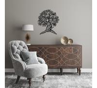 Hanah Home Accesorio de pared de metal decorativo negro elegante, 62 x 70 cm, 100% metal, 1,5 mm de grosor, perfecto para decoración moderna del hogar y arte de pared único