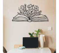 Hanah Home Accesorio de pared de metal decorativo negro elegante, 68 x 34 cm, 100% metal, 1,2 mm de grosor, perfecto para decoración moderna del hogar y arte de pared único