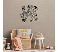 Hanah Home Accesorio de pared de metal decorativo negro elegante, 68 x 68 cm, 100% metal, 1,5 cm de grosor, perfecto para la decoración del hogar moderna y la exhibición de arte