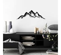 Hanah Home Accesorio de pared de metal decorativo negro elegante, 70 x 22 cm, 100% metal (1,5 mm de grosor), fácil montaje en pared, perfecto para decoración moderna del hogar
