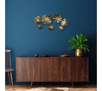 Hanah Home Accesorio de pared de metal pintado a mano, 82 x 39 x 7 cm, 100% metal, variaciones de color únicas, perfecto para decoración del hogar y amantes del arte