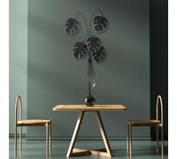 Hanah Home Accesorio de pared de metal pintado a mano, negro, 60 x 100 x 12 cm, 100% metal, variaciones de color únicas, perfecto para la decoración moderna del hogar