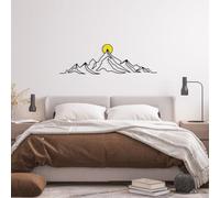 Hanah Home Accesorio decorativo de pared de metal, 119,5 x 37 cm, duradero de 1,2 mm de metal y madera de 3 mm, perfecto para decoración moderna del hogar y espacios de oficina