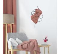 Hanah Home Accesorio decorativo de pared de metal, 38 x 68 cm, duradero de 1,20 mm de metal y madera de 3 mm, perfecto para decoración moderna del hogar y arte de pared único