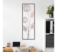 Hanah Home Accesorio decorativo de pared de metal hecho a mano, 32 x 90 x 4 cm, 100% metal, diseño único pintado a mano, perfecto para decoración del hogar, añade elegancia y estilo