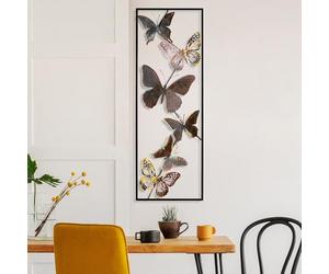 Hanah Home Accesorio decorativo de pared de metal hecho a mano, 32 x 90 x 4 cm, 100% metal, diseño único pintado a mano, perfecto para decoración del hogar, añade elegancia y estilo