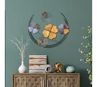 Hanah Home Accesorio decorativo de pared de metal hecho a mano, 70 x 62 x 4 cm, 100% metal, diseño único pintado a mano, perfecto para la decoración del hogar y los amantes del arte