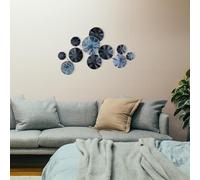 Hanah Home Accesorio decorativo de pared de metal pintado a mano, 102 x 12 x 59 cm, 100% metal, 0,8 mm de grosor, variaciones de color únicas para decoración elegante del hogar