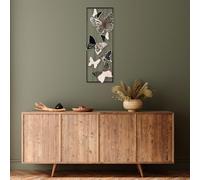 Hanah Home Accesorio decorativo de pared de metal pintado a mano, 32 x 90 x 5 cm, 100% metal, variaciones de color únicas, perfecto para la decoración del hogar y los amantes del arte
