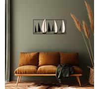 Hanah Home Accesorio decorativo de pared de metal pintado a mano, 40 x 91 x 5 cm, 100% metal, variaciones de color únicas, perfecto para la decoración del hogar y los amantes del arte