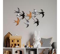 Hanah Home Accesorio decorativo de pared de metal pintado a mano, 69 x 41 x 7 cm, 100% metal (1,5 mm), pieza de arte única para decoración del hogar, elegante y versátil