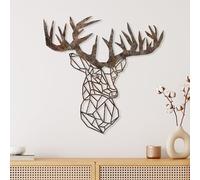 Hanah Home Accesorios de pared de metal pintados a mano, color antiguo, 49 x 50 cm, cuerpo de metal duradero de 1,5 mm, arte único para decoración y estilo del hogar