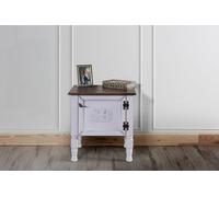 Hanah Home Elegant White Nightstand with Spruce Top & Hornbeam Legs, 50 x 40 x 52 cm | 100% MDF, 10 mm de Grosor, dormitorios Modernos y Espacios de Vida