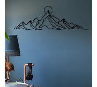 Hanah Home Elegante accesorio decorativo de pared de metal negro, 119,5 x 37 cm, 100% metal, 1,2 mm de grosor, perfecto para decoración moderna del hogar y espacios de oficina