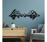 Hanah Home Elegante accesorio decorativo de pared de metal negro, 25 x 72 cm, 100% metal, 1,5 mm de grosor, ligero y fácil de colgar, perfecto para decoración del hogar