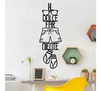Hanah Home Elegante accesorio decorativo de pared de metal negro, 30 x 85 cm, 100% metal, 1,5 mm de grosor, ligero (0,487 kg), perfecto para decoración moderna
