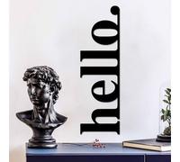 Hanah Home Elegante accesorio decorativo de pared de metal negro, 30 x 99 cm, 100% metal, 1,5 mm de grosor, fácil montaje en pared, perfecto para decoración moderna del hogar