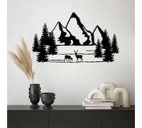 Hanah Home Elegante accesorio decorativo de pared de metal negro, 40 x 70 cm, 100% metal, 1,5 mm de grosor, ligero y fácil de colgar, perfecto para decoración moderna