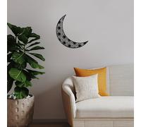 Hanah Home Elegante accesorio decorativo de pared de metal negro, 49 x 46 cm, 100% metal, 1,5 mm de grosor, fácil montaje en pared, perfecto para decoración moderna del hogar