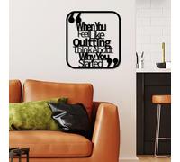 Hanah Home Elegante accesorio decorativo de pared de metal negro, 50 x 50 cm, 100% metal, 1,5 mm de grosor, ligero (0,98 kg), perfecto para decoración moderna del hogar