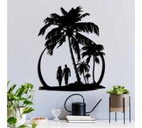 Hanah Home Elegante accesorio decorativo de pared de metal negro, 55 x 44 cm, 100% metal, 1,5 mm de grosor, perfecto para decoración moderna del hogar y espacios de oficina