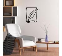Hanah Home Elegante accesorio decorativo de pared de metal negro, 58 x 70 cm, 100% metal, 1,5 mm de grosor, fácil montaje en pared, perfecto para decoración moderna