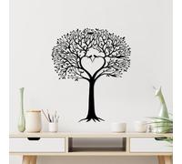 Hanah Home Elegante accesorio decorativo de pared de metal negro, 59 x 70 cm, 100% metal, 1,5 mm de grosor, ligero y fácil de colgar, perfecto para decoración moderna
