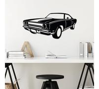 Hanah Home Elegante accesorio decorativo de pared de metal negro, 60 x 30 cm, 100% metal, 1,5 mm de grosor, ligero (0,66 kg), perfecto para decoración moderna del hogar