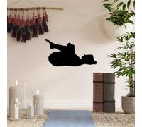 Hanah Home Elegante accesorio decorativo de pared de metal negro, 60 x 33 cm, 100% metal, 1,5 mm de grosor, perfecto para decoración moderna del hogar y arte de pared único