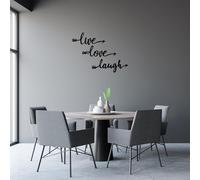 Hanah Home Elegante accesorio decorativo de pared de metal negro, 60 x 60 cm, 100% metal, 1,5 cm de grosor, perfecto para decoración moderna del hogar y exhibición de arte