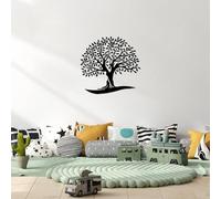 Hanah Home Elegante accesorio decorativo de pared de metal negro, 64 x 66 cm, 100% metal, 1,5 cm de grosor, perfecto para decoración moderna del hogar y exhibición de arte