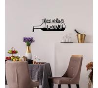 Hanah Home Elegante accesorio decorativo de pared de metal negro, 67 x 28 cm, 100% metal, 1,5 mm de grosor, fácil montaje en pared, perfecto para decoración moderna