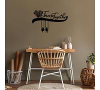 Hanah Home Elegante accesorio decorativo de pared de metal negro, 69 x 44 cm, 100% metal (1,5 mm), fácil de montar, perfecto para decoración moderna del hogar
