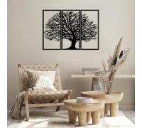 Hanah Home Elegante accesorio decorativo de pared de metal negro, 69 x 98 cm, 100% metal, 1,5 mm de grosor, perfecto para decoración moderna del hogar y arte de pared único