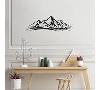 Hanah Home Elegante accesorio decorativo de pared de metal negro, 70 x 23 cm, 100% metal, 1,5 mm de grosor, fácil montaje en pared, perfecto para decoración moderna del hogar