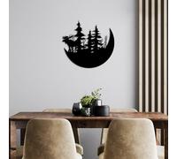 Hanah Home Elegante accesorio decorativo de pared de metal negro, 70 x 65 cm, 100% metal (1,5 mm), fácil de montar, perfecto para decoración moderna del hogar