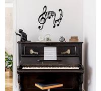 Hanah Home Elegante accesorio decorativo de pared de metal negro, 70 x 68 cm, 100% metal, 1,5 mm de grosor, fácil montaje en pared, perfecto para decoración moderna