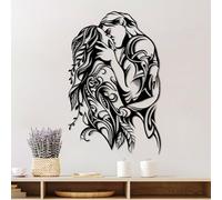 Hanah Home Elegante accesorio decorativo de pared de metal negro, 78 x 50 cm, 100% metal, 1,5 mm de grosor, perfecto para decoración moderna del hogar y espacios de oficina