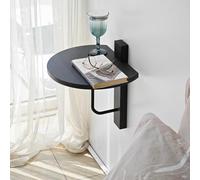 Hanah Home Elegante Estante de Pared, 35 x 35 cm, Marco 100% de Madera Maciza y Metal, Antracita y Negro, decoración y la organización del hogar Modernas