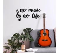 Hanah Home Elegante juego de accesorios de pared de metal negro (4 piezas) | 100% metal, 1,5 mm de grosor, perfecto para decoración del hogar y interiores modernos, ligeros y duraderos