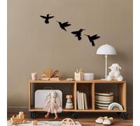 Hanah Home Elegante juego de accesorios decorativos de pared de metal negro (4 piezas) | 100% metal, 1 mm de grosor | Perfecto para decoración del hogar, diseño moderno y elegante