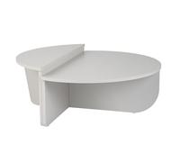 Hanah Home Elegante Juego de Mesa de café Gris (2 Piezas), 100% melamina, 18 mm de Grosor, Grande: 90 x 60 x 30 cm, pequeño: 85 x 30 x 35 cm, diseño Moderno para salón