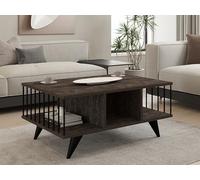 Hanah Home Elegante Mesa de café de Antracita, 90 x 60 x 40 cm, 100% melamina revestida, 18 mm de Grosor, diseño Moderno para Sala de Estar y salón