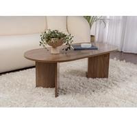 Hanah Home Elegante Mesa de café de Nogal, 119 cm x 60 cm x 39,8 cm, 100% melamina, 18 mm de Grosor, Salas y Espacios de Vida Modernos