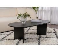 Hanah Home Elegante Mesa de café Negro, 119 cm x 39,8 cm x 60 cm, 100% melamina, 18 mm de Grosor, diseño Moderno para Sala de Estar y salón
