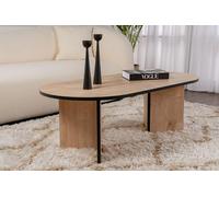 Hanah Home Elegante Mesa de café, Roble Zafiro y Negro, 119 x 39,8 x 60 cm, 100% melamina, 18 mm de Grosor, diseño Moderno para salón