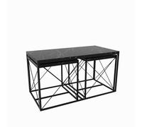 Hanah Home Juego de Mesa de café, 100% melamina revestida de partículas, Talla única