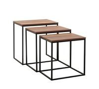 Hanah Home Mesa de anidación (3 Piezas), 100% melamina revestida de partículas, Talla única