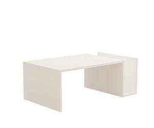 Hanah Home Modern White Coffee Table, 86,8 x 32,4 x 50 cm | 100% melamina revestida de partículas, 18 mm de Grosor, Pared Fija, diseño escandinavo para una Vida Elegante